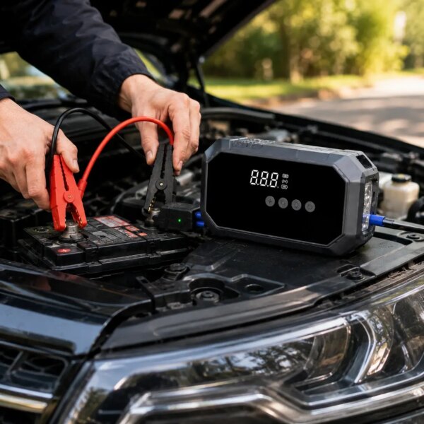 Пускозарядное устройство K3 с компрессором 150 PSI автозапуск двигателя Power Bank автомобильный пусковой