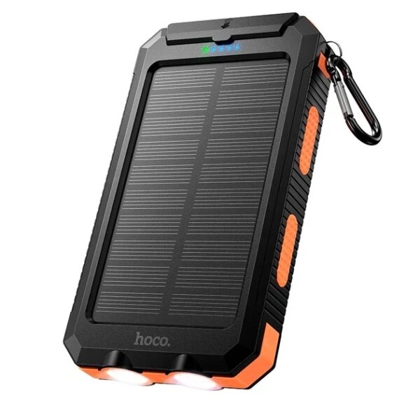 Павербанк HOCO J164 Platinum Solar 8000mAh 2USB/Type-C с солнечной панелью и фонариком