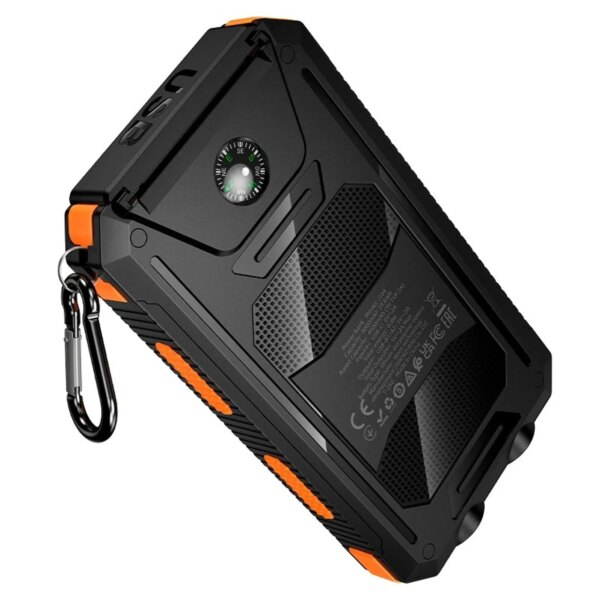 Павербанк HOCO J164 Platinum Solar 8000mAh 2USB/Type-C с солнечной панелью и фонариком