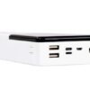 Внешний аккумулятор, повербанк PowerX Q500 белый 30000 mAh с LCD дисплеем, 2×USB