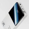 Внешний аккумулятор, повербанк PowerX Q500 белый 30000 mAh с LCD дисплеем, 2×USB