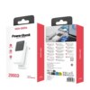 Внешний аккумулятор 20000mAh с кабелями (Lightning, Type-C, Micro) Ven-Dens VD-PB046, Белый / Повербанк / Внешний аккумулятор Де