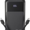 Power bank XO PR250 30000 mAh PD20W+QC22.5W с быстрой зарядкой, дисплеем и кабелями Black