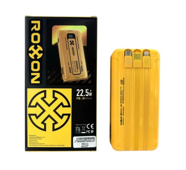 Внешний аккумулятор (power bank) 20000мАч 22.5Вт ROXON RO11