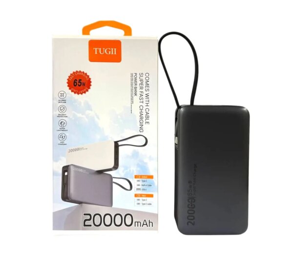 Внешний аккумулятор (power bank) 20000мАч PD 65Вт QC 22,5Вт Laptop/Macbook TUGII Y45