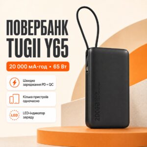 Внешний аккумулятор (power bank) 20000мАч PD 65Вт QC 22,5Вт Laptop/Macbook TUGII Y45