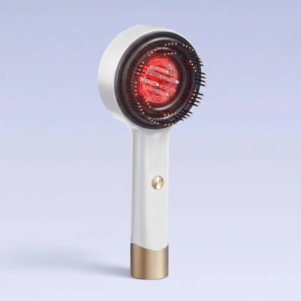 Массажная расческа для кожи головы с LED-подсветкой и подачей масла TV-SH-05/XC-901 Белая