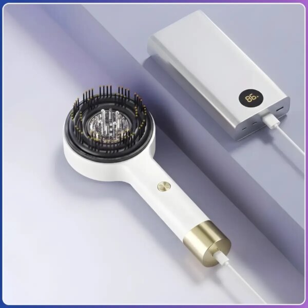 Массажная расческа для кожи головы с LED-подсветкой и подачей масла TV-SH-05/XC-901 Белая