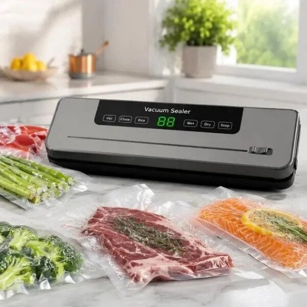 Вакууматор для продуктов 120W с встроенным резаком и 10 пакетами TV-SH-06/LL-368