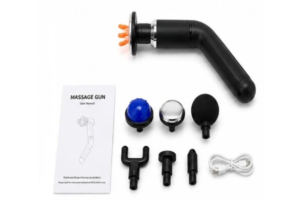 Компактный массажный пистолет с 6 насадками MASSAGE GUN TV-SH-11