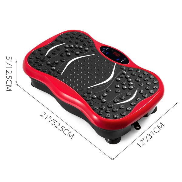 Тренажер вибропластформа для занятий спортом и снижение веса S131 Bluetooth Красная