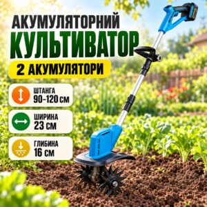 Аккумуляторный многофункциональный культиватор 48V, 2 АКБ 26X-273