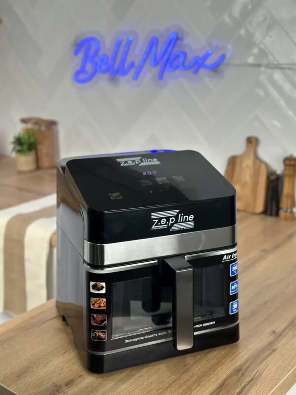 Аэрофритюрница Zepline ZP-00343, 13 л, 4200 Вт, 12 программ, с окошком
