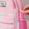 Школьный рюкзак для девочки ортопедический, 48х32х16 см, Радуга, Розовый / Портфель детский вместительный / Ранец школьный