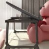 Складной столик для ноутбука 26X-32 черное дерево с подстаканником • Прикроватный стол-подставка 26X-32 черное дерево для ноутбука